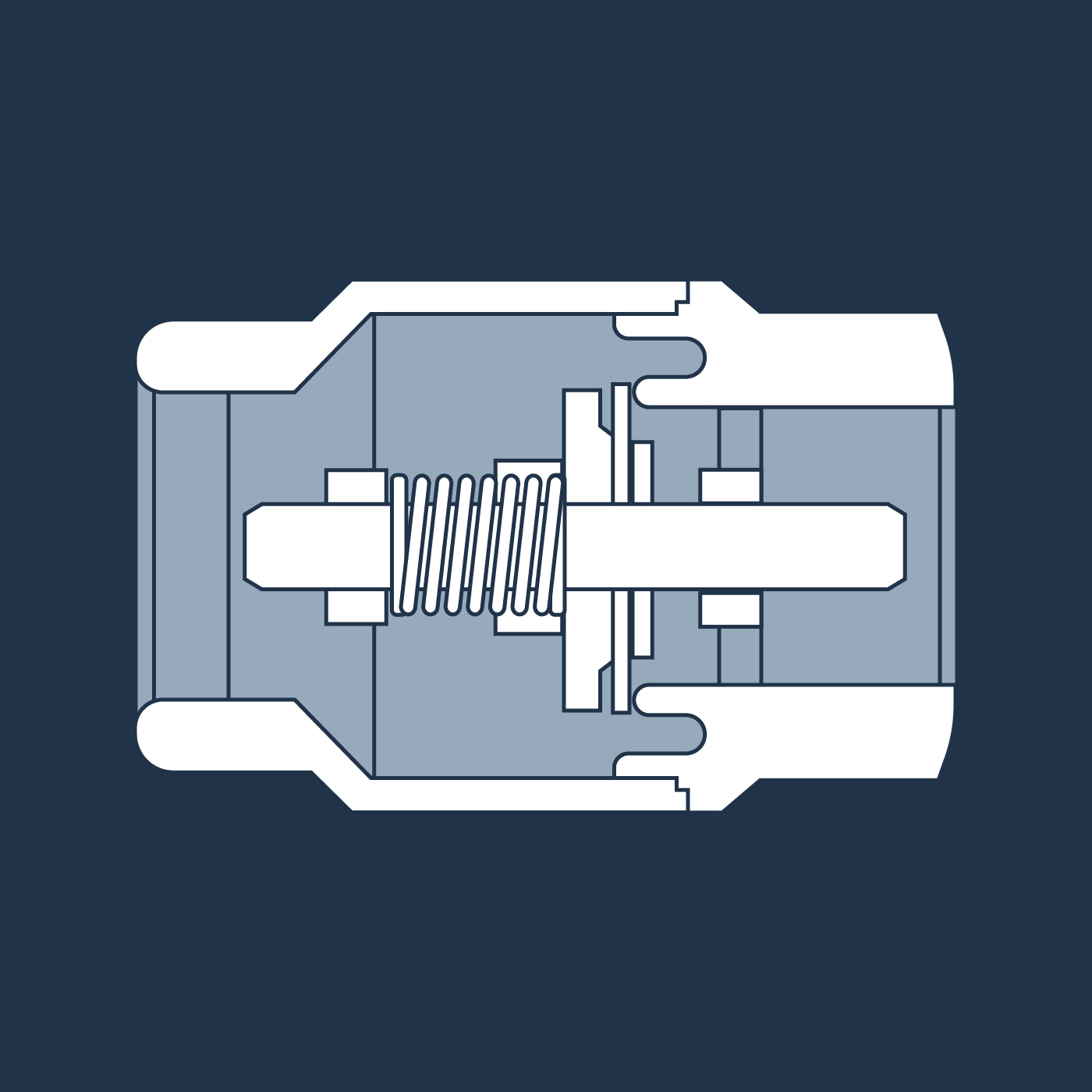 Grafische Darstellung eines Rückschlagventils